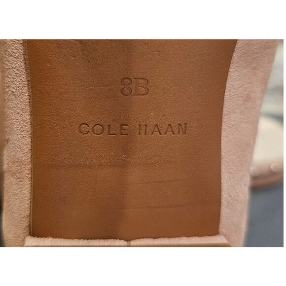 Cole Haan Deacon Loafer Slip On Flats Studded Heel, Cream Color, Womens Sz 8B - Picture 4 of 6